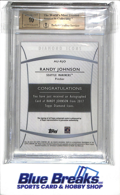 2017 Topps - Diamond Icons - Red - Auto - Randy Johnson - Beckett9.5 - 2/5 - #AU-RJO - Baseball - Mariners - drop