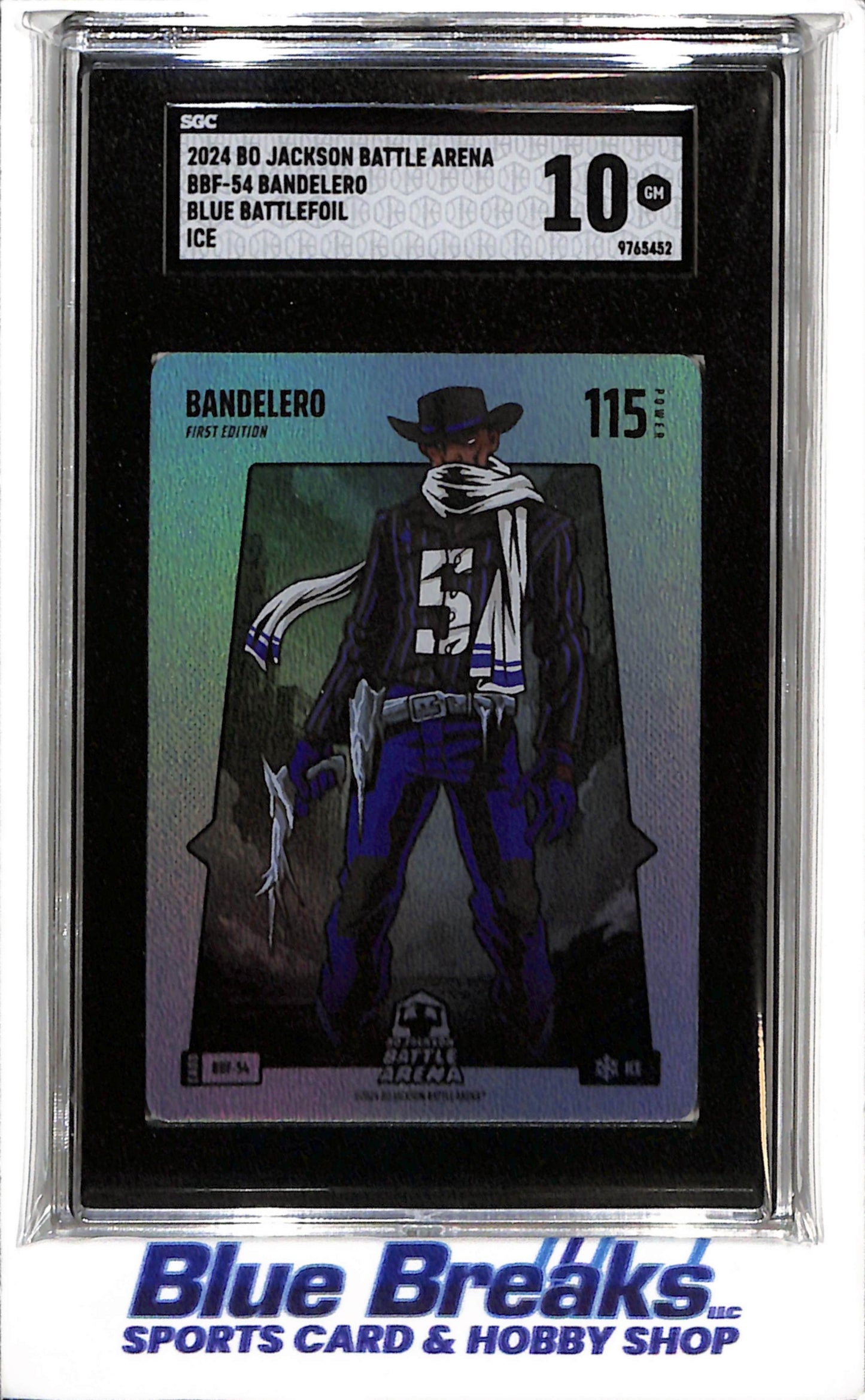 2024 Bo Jackson - Battle Areana - Blue Battlefoil - Ice - Bandelero - SGC10 - #BBF-54 - Baseball - Angels - drop