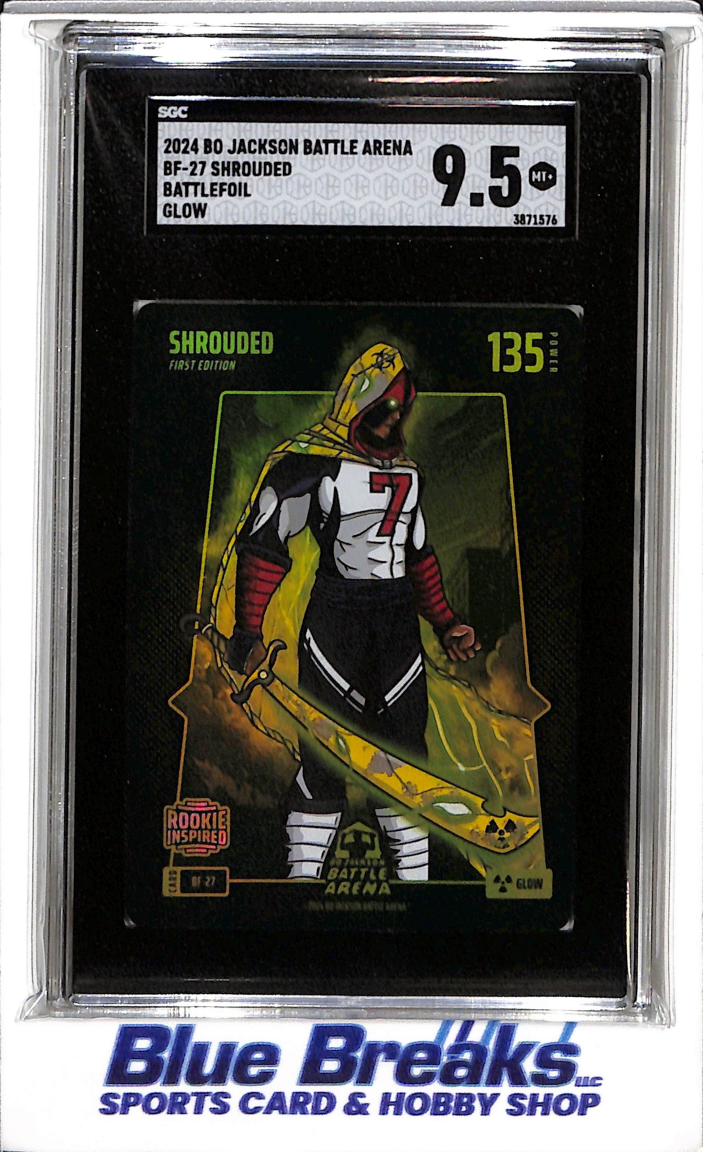 2024 Bo Jackson - Battle Arena - Battlefoil - Glow - Shrouded - SGC9.5 - #BF-27 - Baseball - Angels - drop