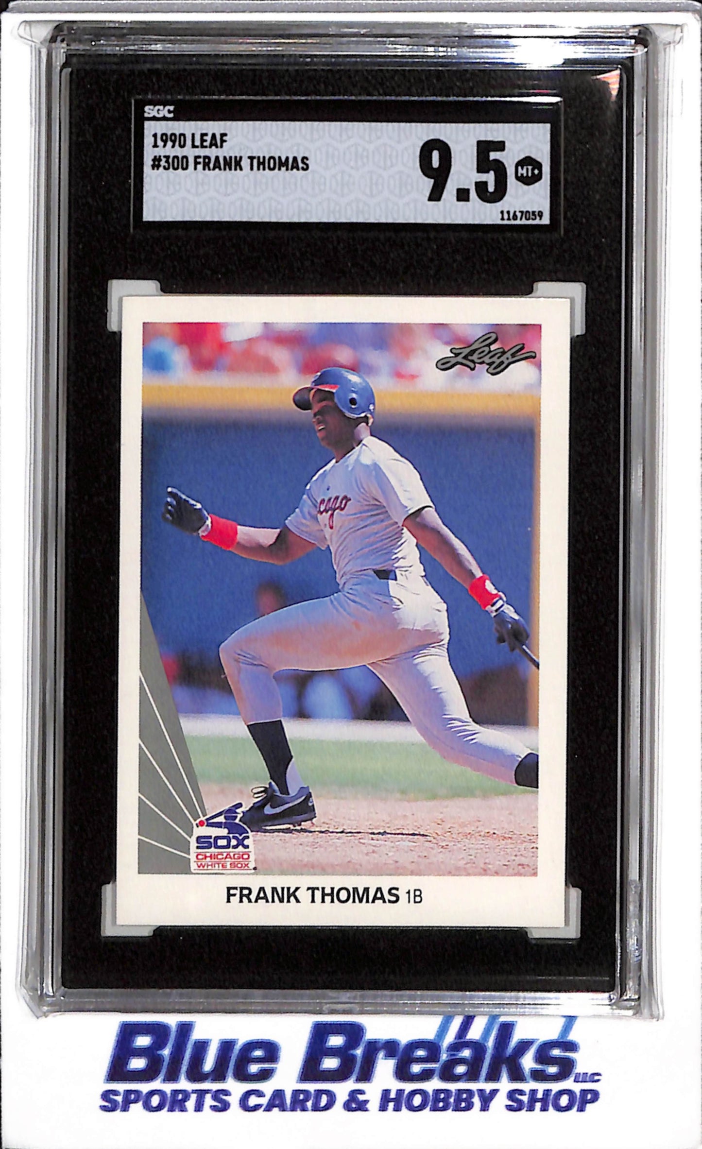1990 Leaf - Frank Thomas - SGC9.5 - #300 - Baseball - White Sox - drop