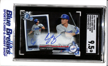 2017 Topps - Chrome - Bowman Then & Now - Autographed - Corey Seager - SGC9.5 - 03/50 - #BTNA-CS - Baseball - Dodgers - drop