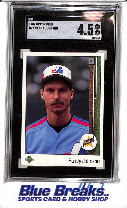 1989 Upper Deck - Rookie - Randy Johnson - SGC4.5 - #25 - Baseball - Giants - drop