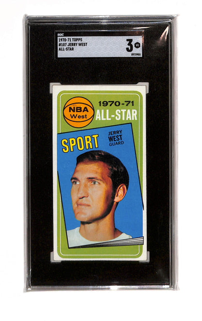 1970-71 Topps - All-Star - Oversized - Jerry West - SGC3 - #107 - Basketball - Lakers - drop