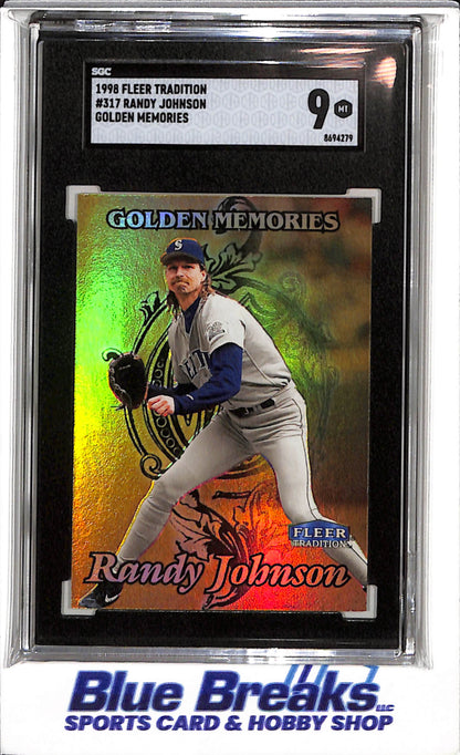 1998 Fleer - Golden Memories - Randy Johnson - SGC9 - #317 - Baseball - Mariners - drop