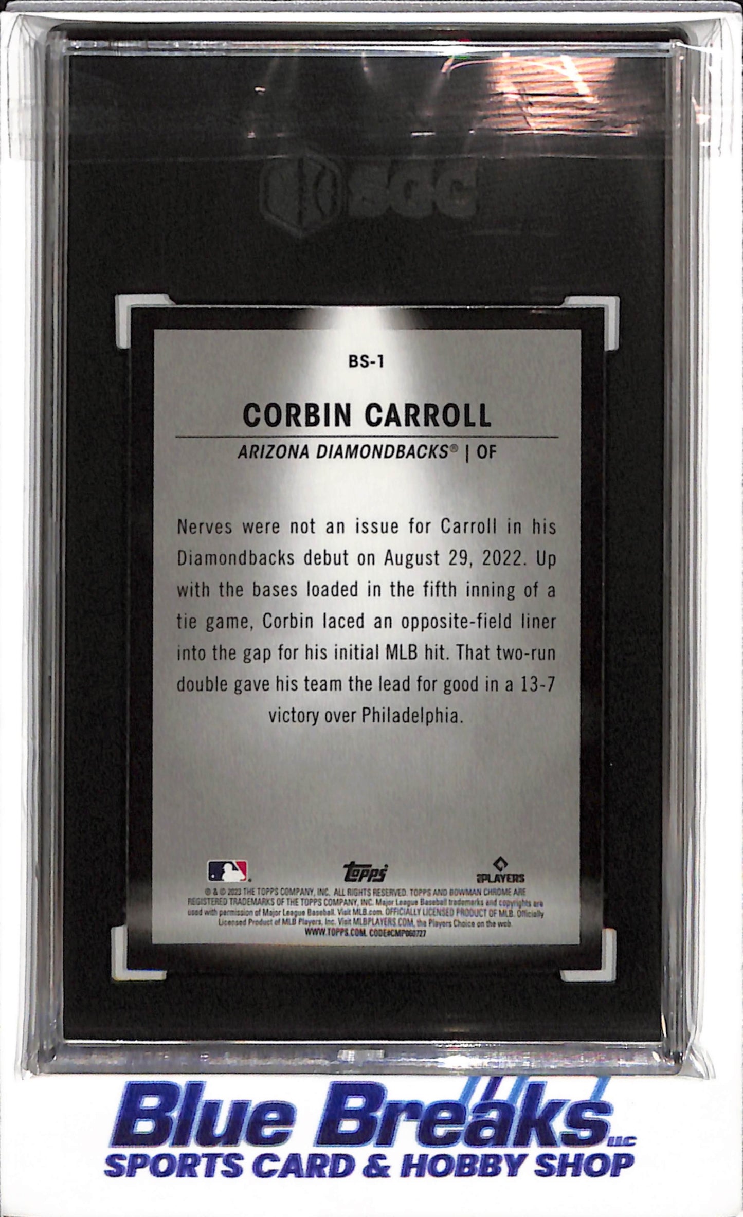 2023 Topps - Bowman Chrome - Spotlight - Corbin Carroll - SGC10 - #BS-1 - Baseball - Diamondbacks - drop