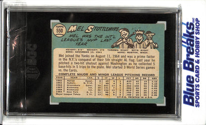 1965 Topps - Mel Stottlemyre - SGC4 - #550 - Baseball - Yankees