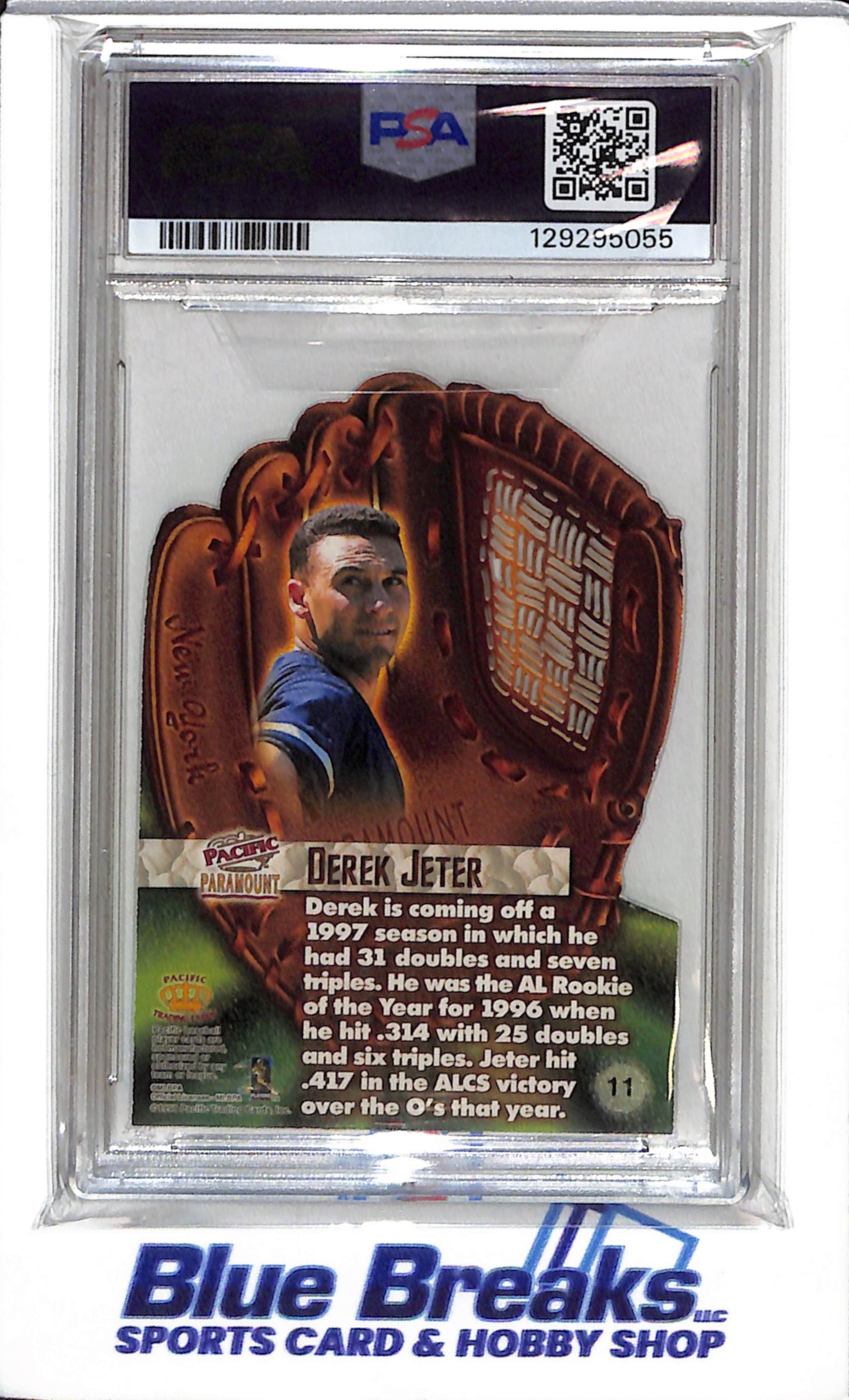 1998 Pacific Paramount - Fielders Choice - Die Cute - Derek Jeter - PSA8 - #11 - Baseball - Yankees - drop