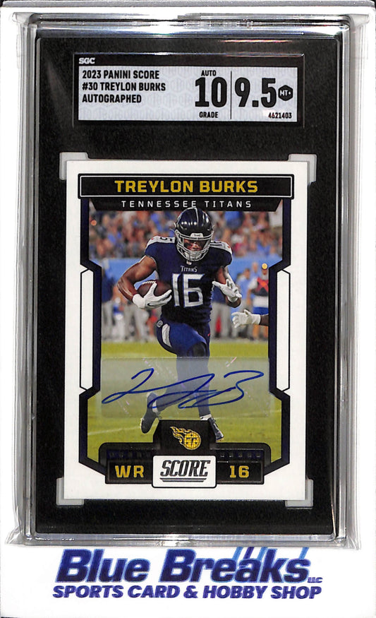2023 Panini - Score - Auto - Treylon Burks - SGC9.5 - #30 - Football - Titans