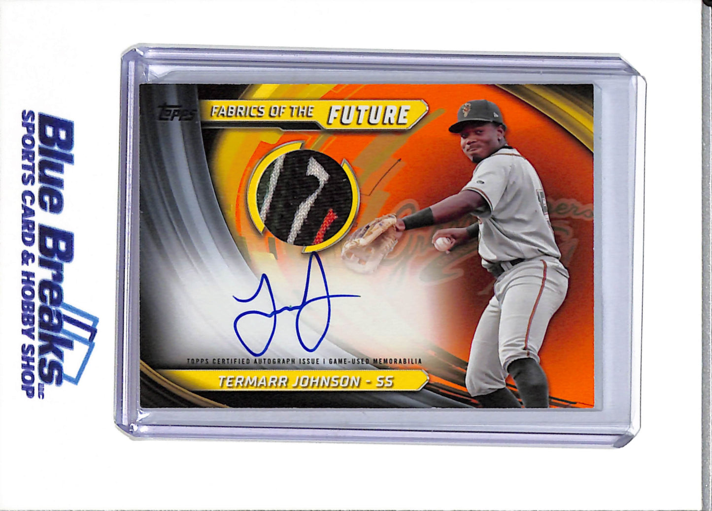 2024 Topps - Fabric of the Future - Auto - Termarr Johnson - 03/25 - #FOTF-TJ - Baseball - Grasshoppers - drop