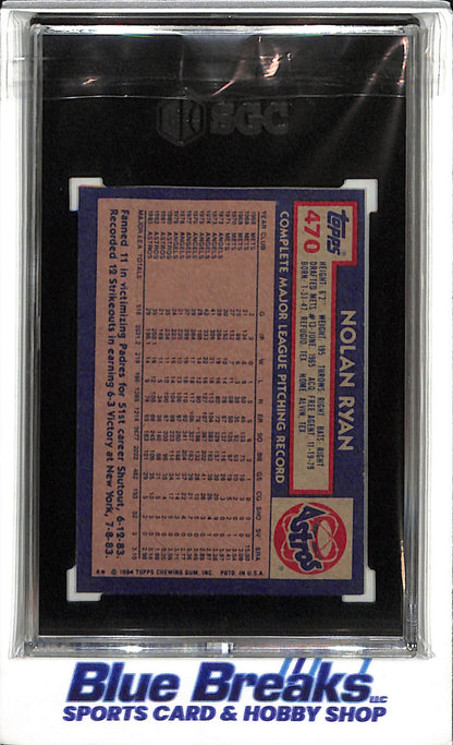 1984 Topps - Nolan Ryan - SGC7 - #470 - Baseball - Astros