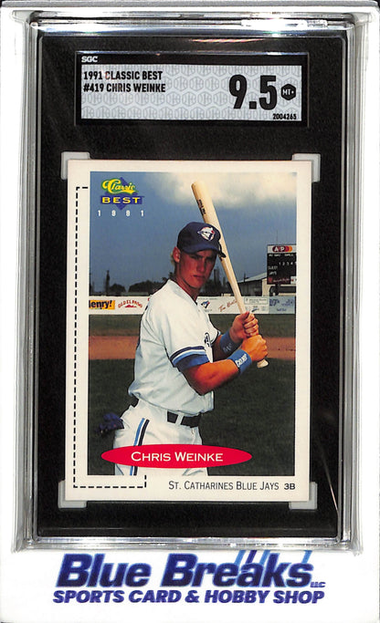 1991 Classic Best - Chris Weinke - SGC9.5 - #419 - Baseball - Blue Jay's