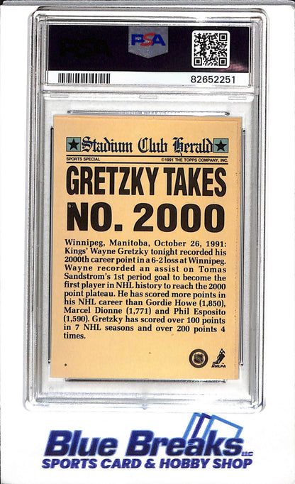 1991 Topps - Stadium Club - Charter Member - Wayne Gretzky - PSA10 - Ice Hockey - Kings - drop