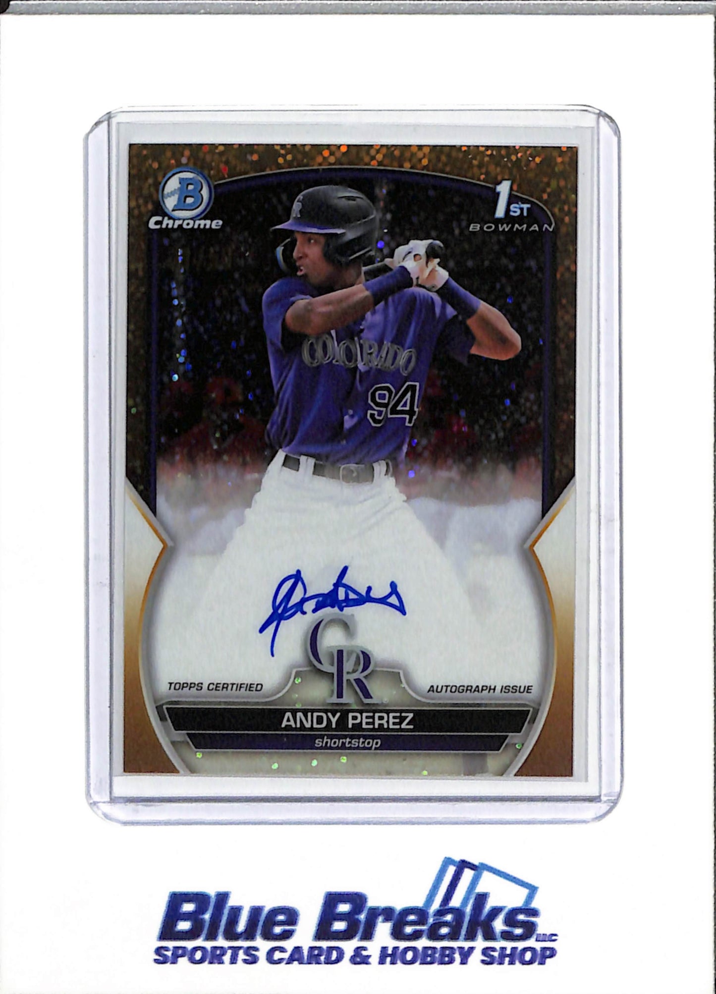 2023 Topps - Bowman Chrome - Orange - Auto - Andy Perez - 31/50 - #CPA-APZ - Baseball - Rockies