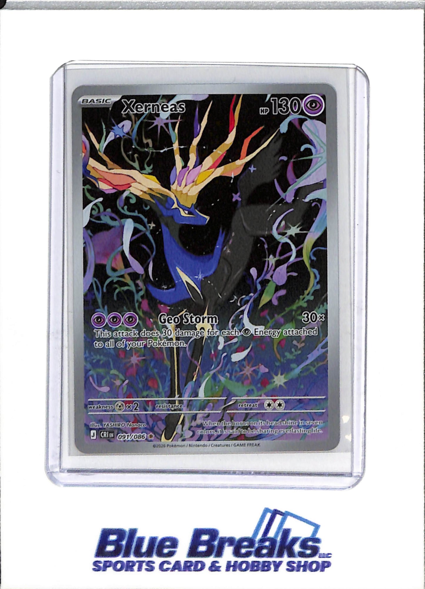2026 Pokemon - Choas Rising - Illustration Rare Holo - Xerneas - #091/086 - drop