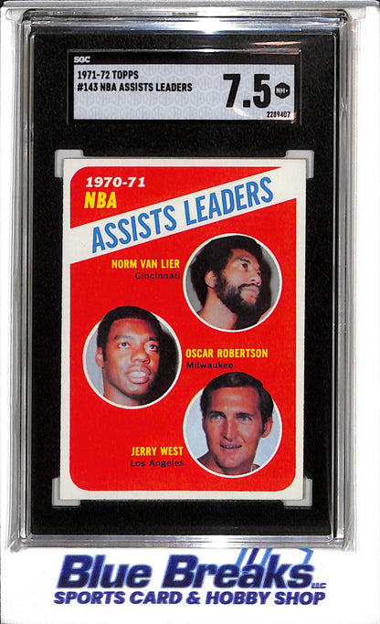 1971-72 Topps - NBA Assists Leaders - SGC7.5 - #143 - Basketball - drop
