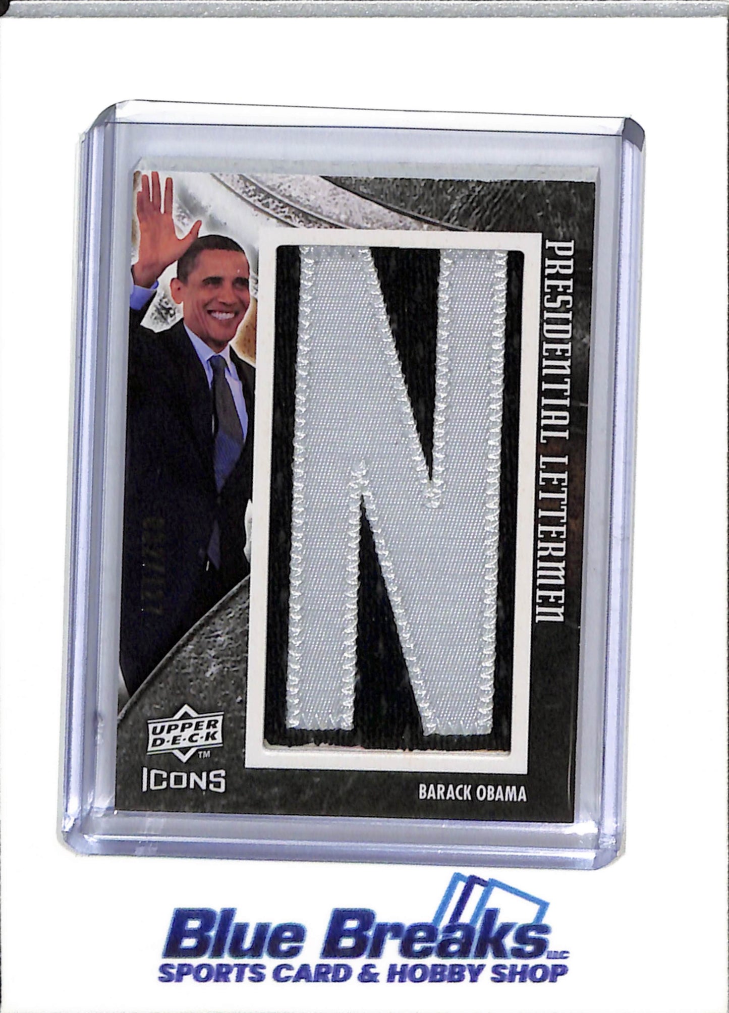 2008 Upper Deck - Icons - Presidential Letterman - Barack Obama - 032/127 - #PL - drop