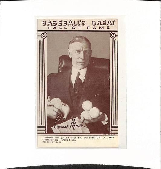 1948 Exhibit - Baseball Hall of Fame - Connie Mack - Immortal Manager - Baseball - Athletics - Pirates - drop