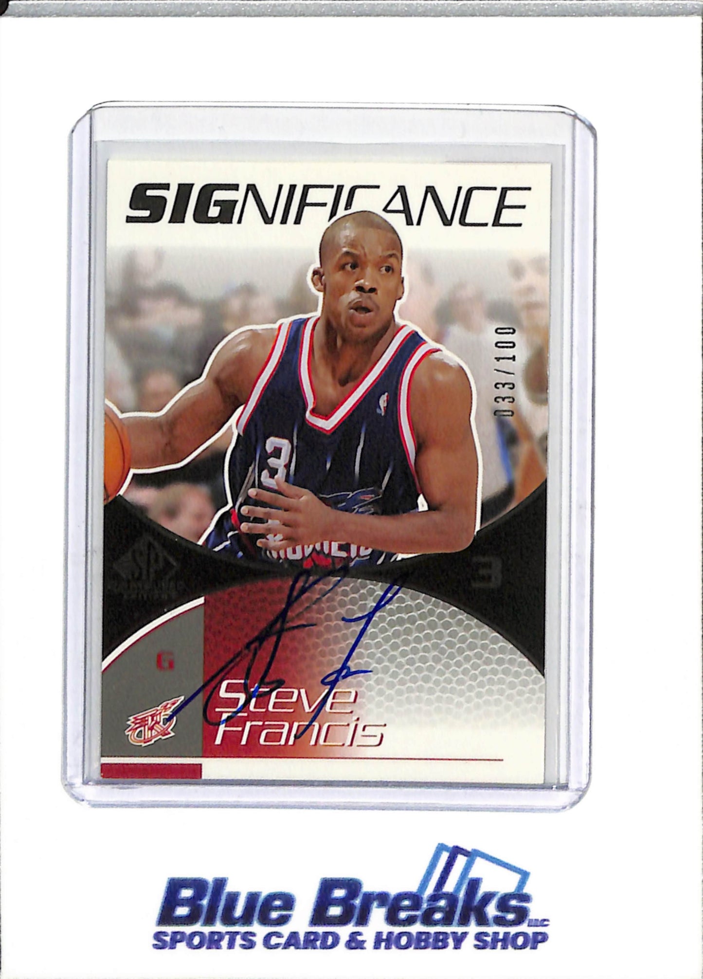2003 Upper Deck - Significance - Auto - Steve Francis - 033/100 - #SF - Basketball - Rockets - drop