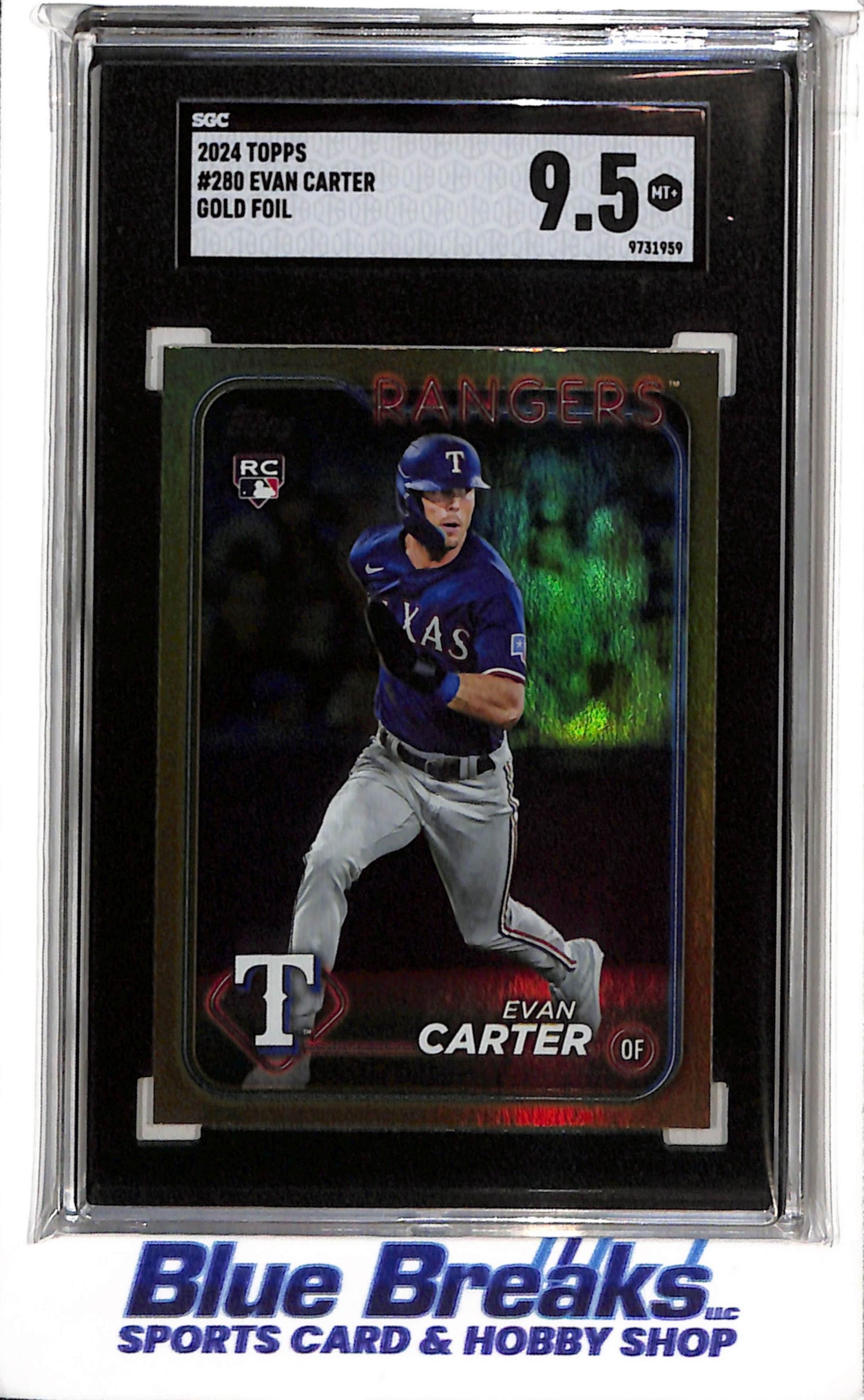 2024 Topps - Rookie Card - Evan Carter - SGC9.5 - #280 - Baseball - Rangers - drop