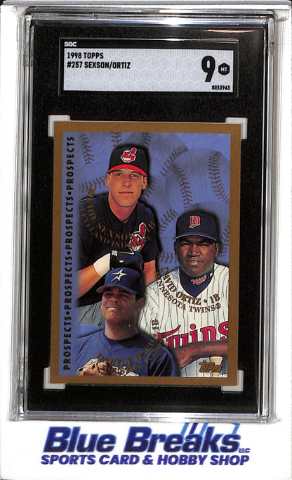 1998 Topps - Prospects - Sexson/Ortiz - SGC9 - #257 - Baseball - Indians - Astros - Twins - drop