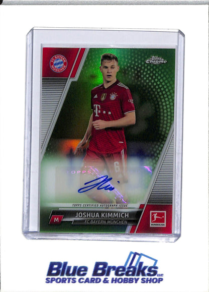 2022 Topps - Chrome - Green Auto - Joshua Kimmich - 23/99 - #BCA-JK - Soccer - Bayern Munchen - drop