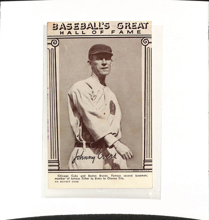 1948 Baseball's Great Hall of Fame - Johnny Evers - Boston Braves