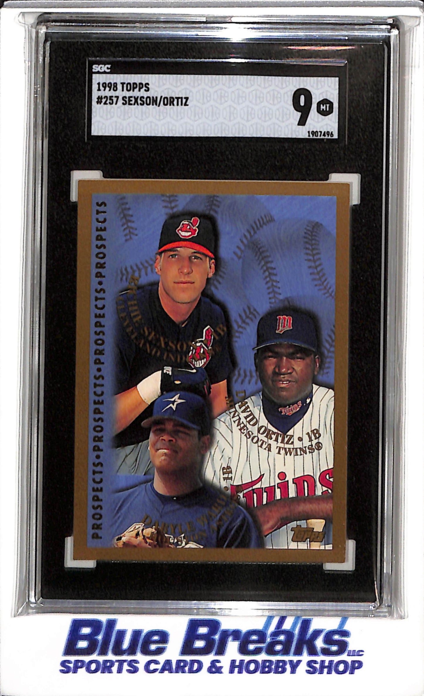 1998 Topps - Prospects - Sexson/Ortiz - SGC9 - #257 - Baseball - Indians - Astros - Twins - drop