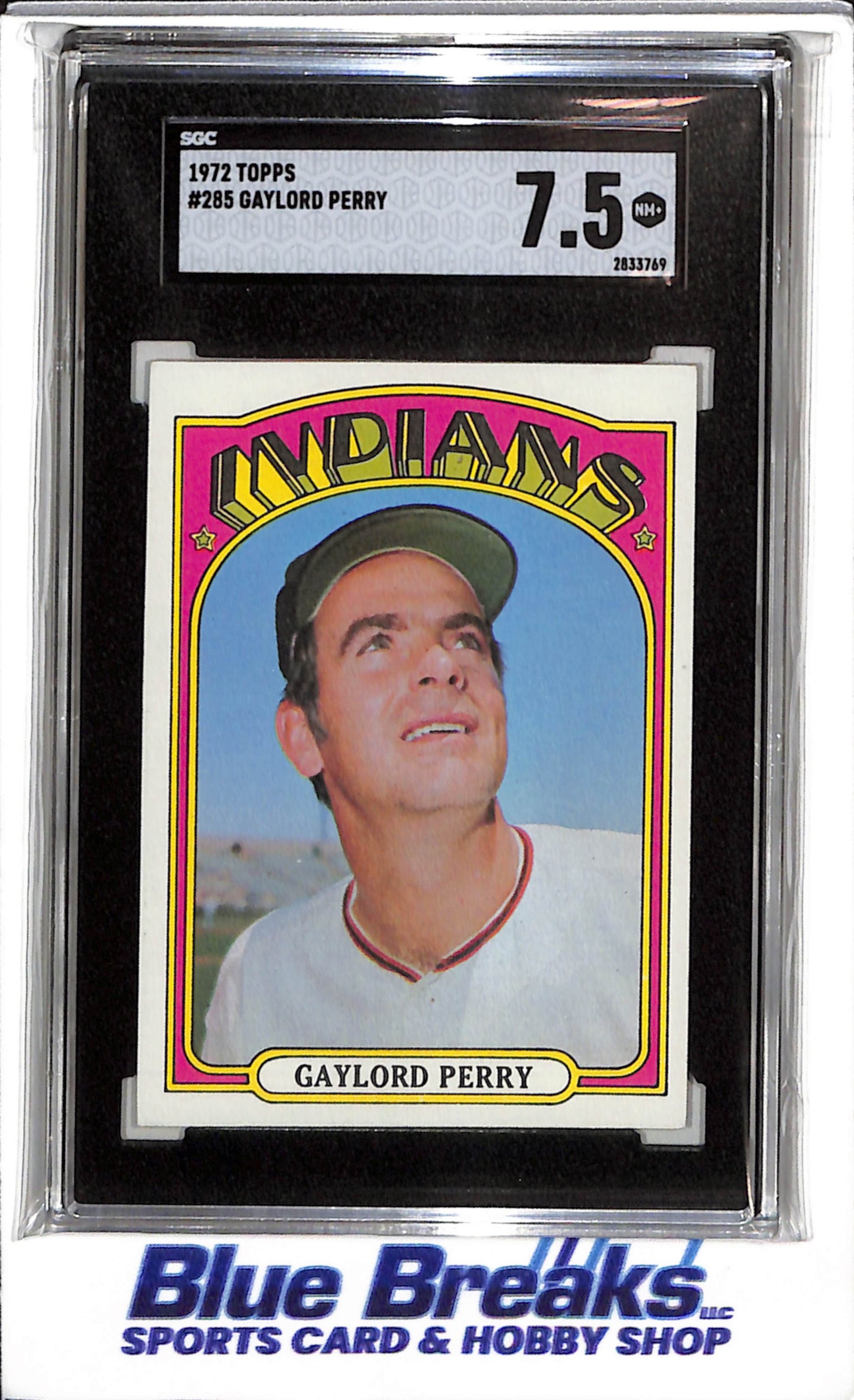 1972 Topps - Gaylord Perry - SGC7.5 - #285 - Baseball - Indians - drop
