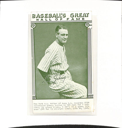 Baseball's Great Hall of Fame - Lou Gehrig - Baseball - Yankees