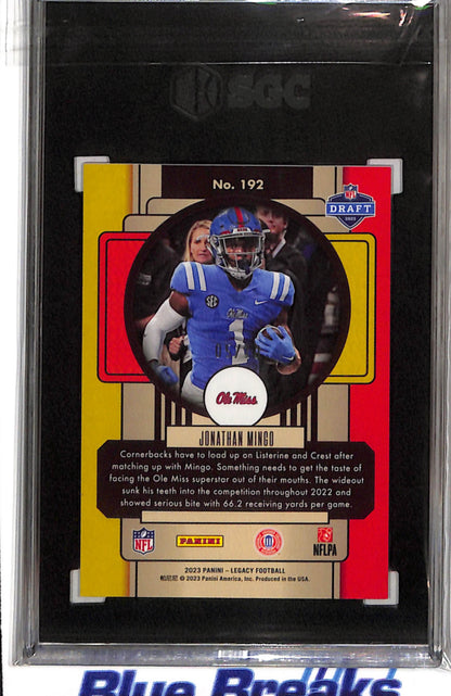 2023 Panini - Legacy - Premium Edition Diamond - Jonathan Mingo - SGC9 - 05/10 - #192 - Football - Rebels - drop