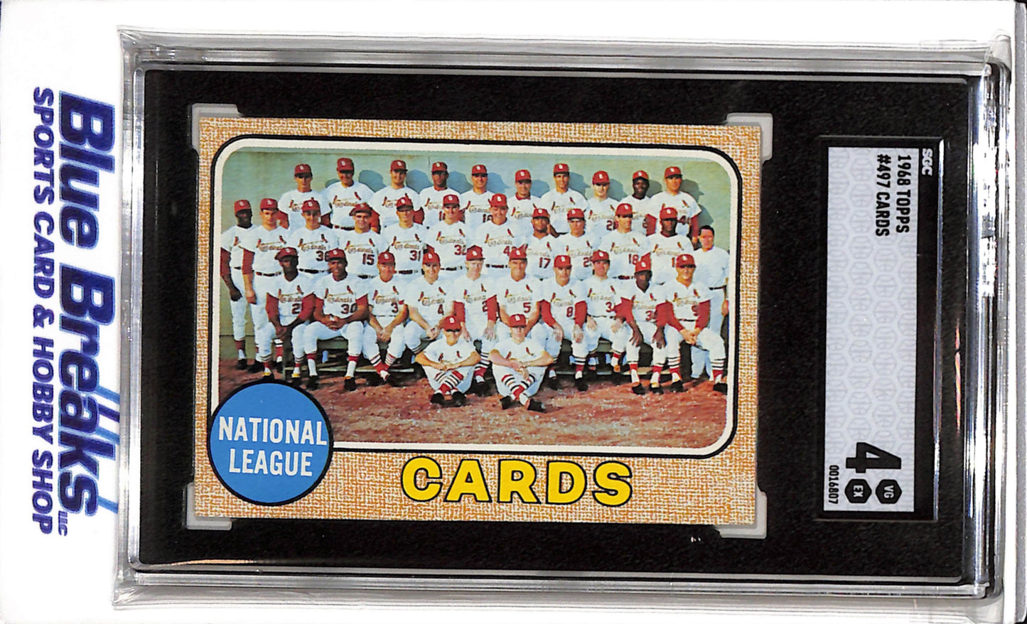 1968 Topps - National League - SGC4 - #497 - Baseball - Cardinals - drop