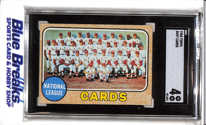 1968 Topps - National League - SGC4 - #497 - Baseball - Cardinals - drop