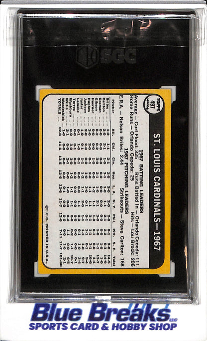 1968 Topps - National League - SGC4 - #497 - Baseball - Cardinals - drop