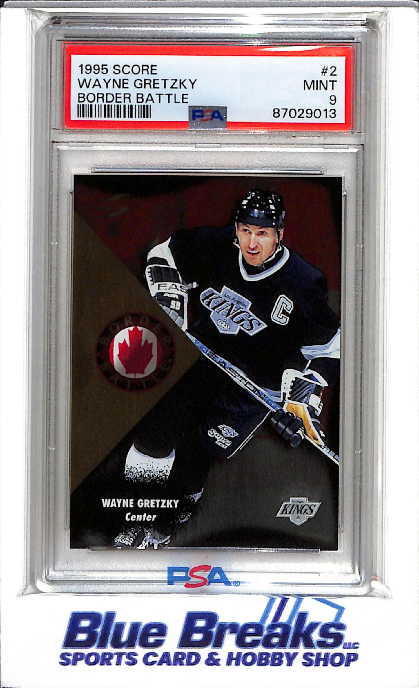 1995 Score - Border Battle - Wayne Gretzky - PSA9 - #2 - Ice Hockey - Kings - drop