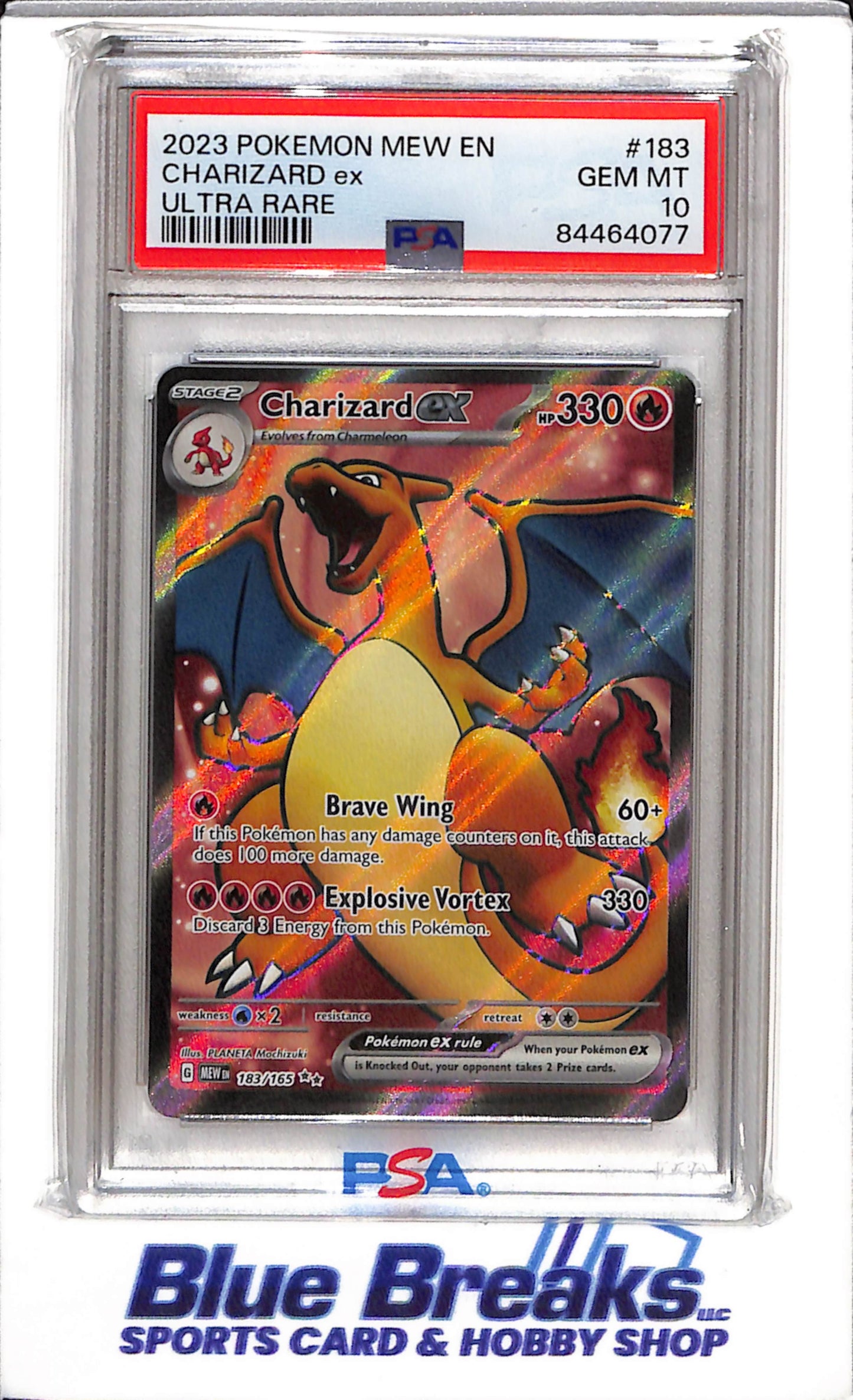 2023 Pokemon - MEW 151 - Illustration Rare Foil - Charizard ex - PSA10 - #183 - drop