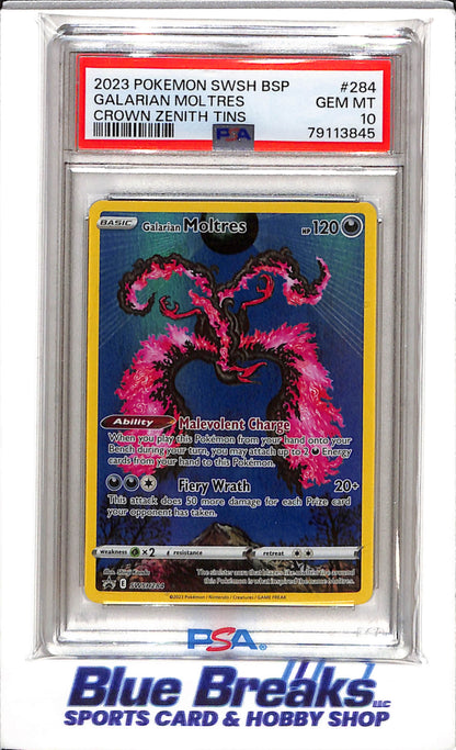 2023 Pokemon - Black Card Promo - Galarian Moltres - PSA10 - #SWSH284 - drop