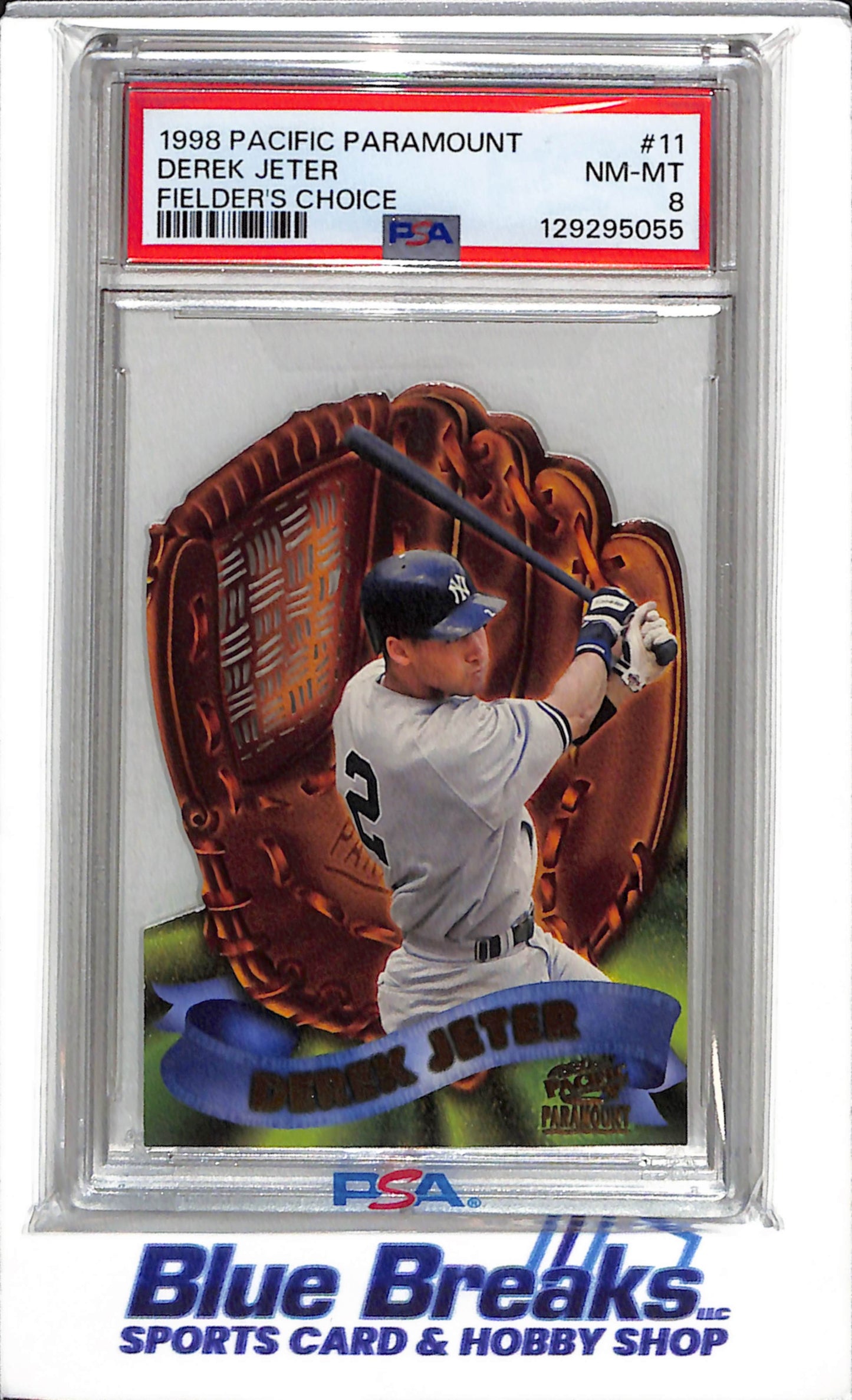 1998 Pacific Paramount - Fielders Choice - Die Cute - Derek Jeter - PSA8 - #11 - Baseball - Yankees - drop
