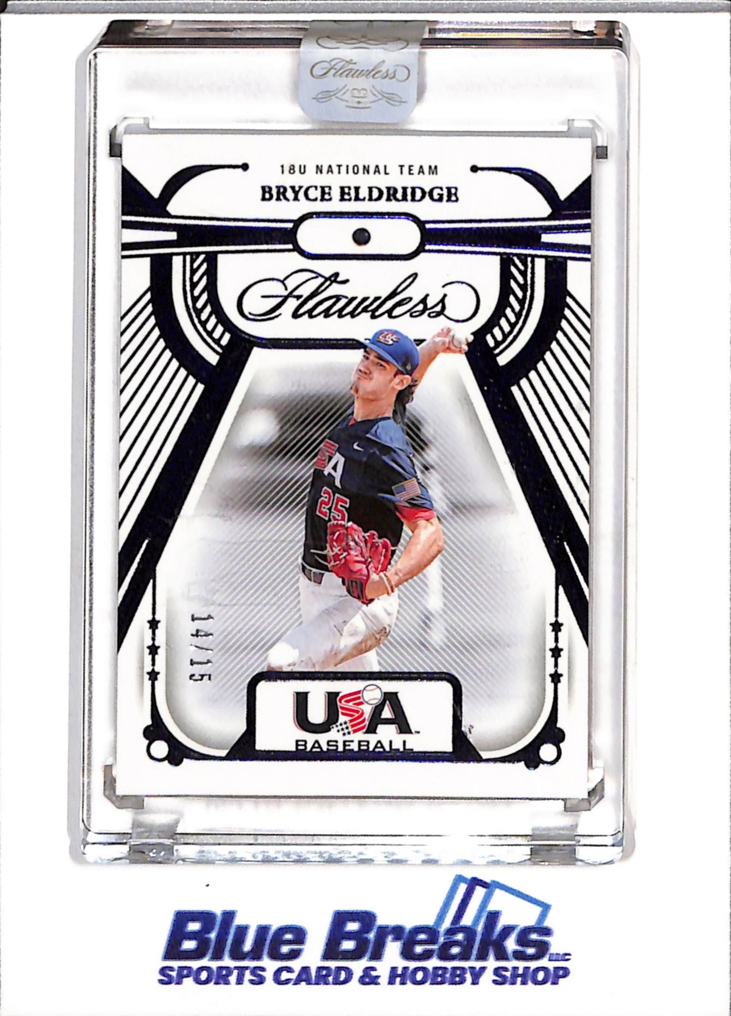 2024 Panini - Flawless - Blue - Bryce Eldridge - 14/15 - #97 - Baseball - 18U National Team - drop