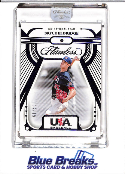 2024 Panini - Flawless - Blue - Bryce Eldridge - 14/15 - #97 - Baseball - 18U National Team - drop