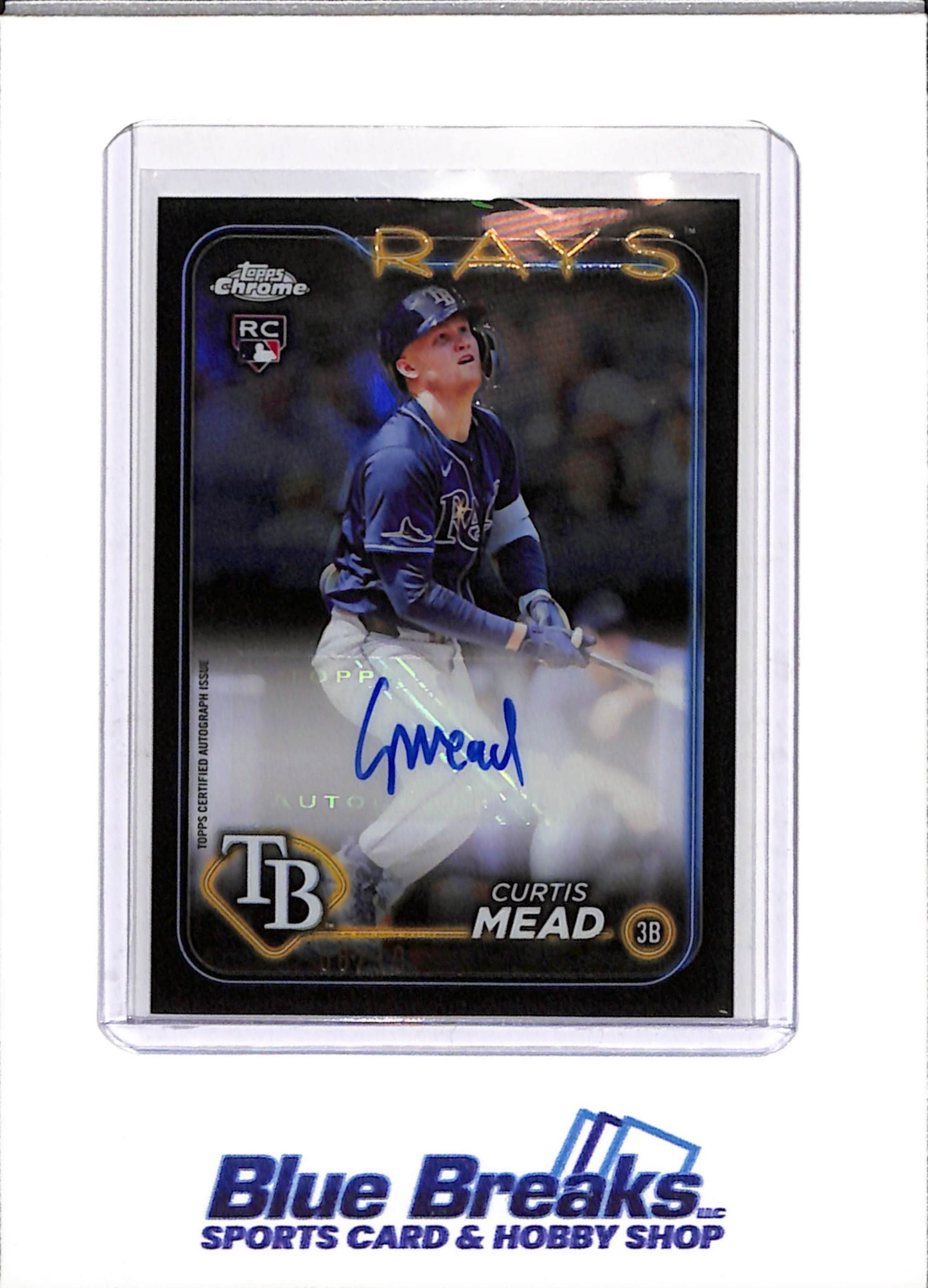 2024 Topps - Chrome - Rookie Card - Auto - Curtis Mead - 08/10 - #AC-CME - Baseball - Ray's - drop