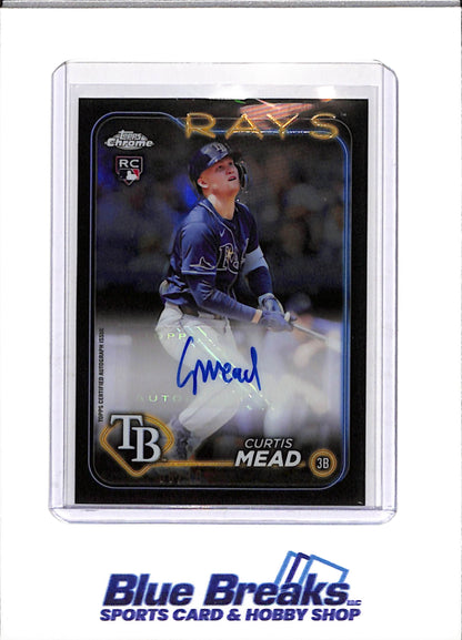 2024 Topps - Chrome - Rookie Card - Auto - Curtis Mead - 08/10 - #AC-CME - Baseball - Ray's - drop