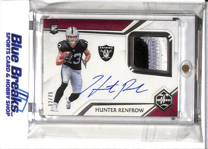 2019 Panini - Limited - Rookie Card - Relic Auto - Hunter Renfrow - 12/75 - #139 - Football - Raiders - drop