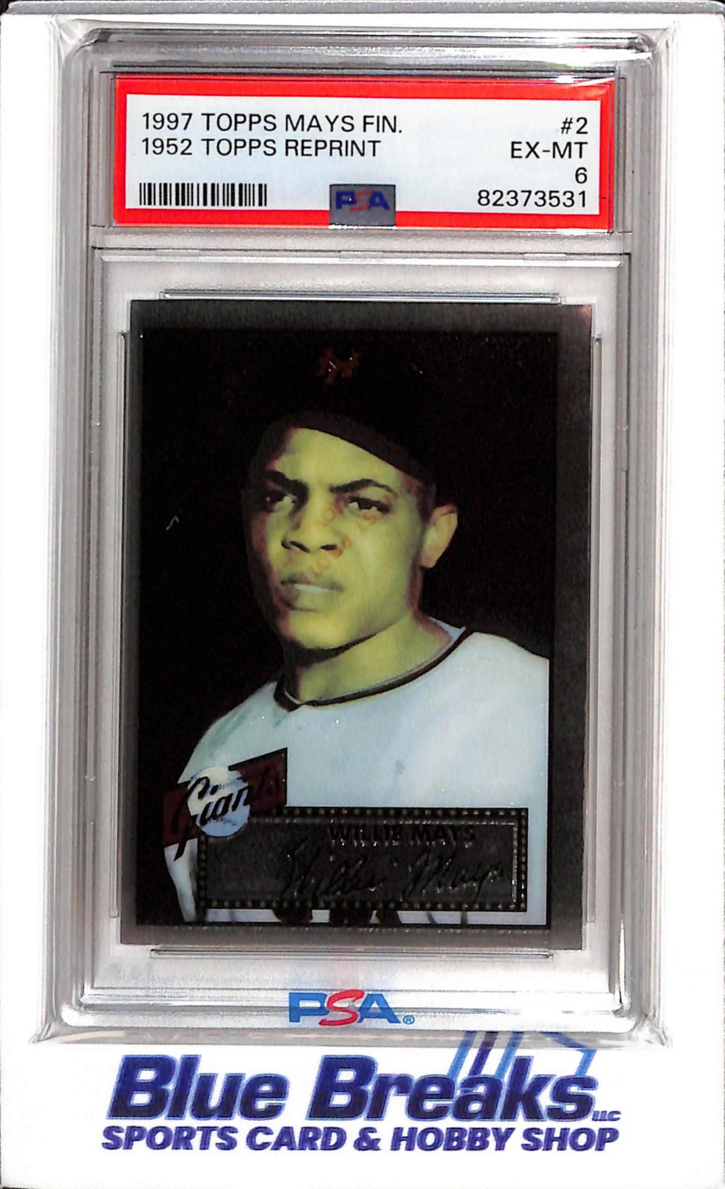 1997 Topps - 1952 Reprint - Willie Mays - PSA6 - #2 - Baseball - Giants - drop