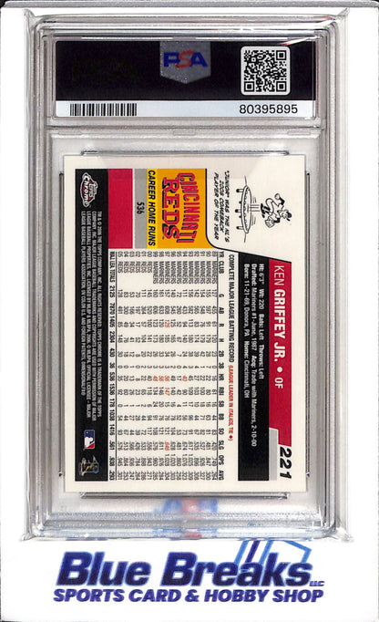 2006 Topps - Chrome - Ken Griffey Jr. - PSA6 - #221 - Baseball - Reds - drop