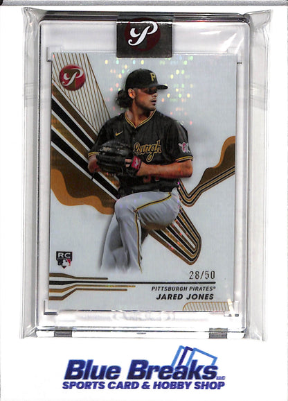 2024 Topps - Pristine - Refractor - Jared Jones - 28/50 - #184 - Baseball - Pirates - drop