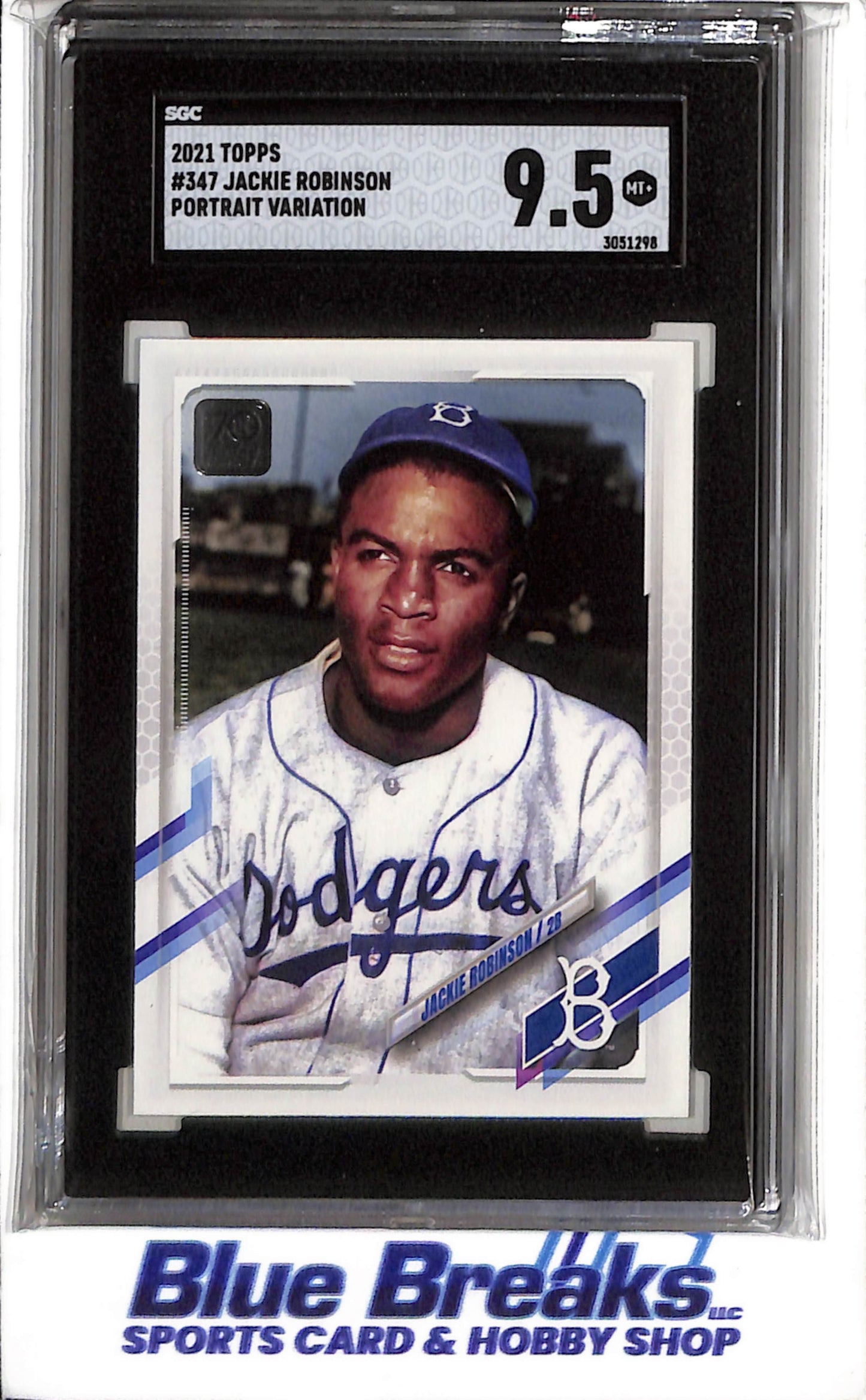 2021 Topps - Portrait Variation - Jackie Robinson - SGC9.5 - #347 - Baseball - Dodgers - drop