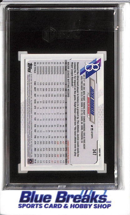 2021 Topps - Portrait Variation - Jackie Robinson - SGC9.5 - #347 - Baseball - Dodgers - drop