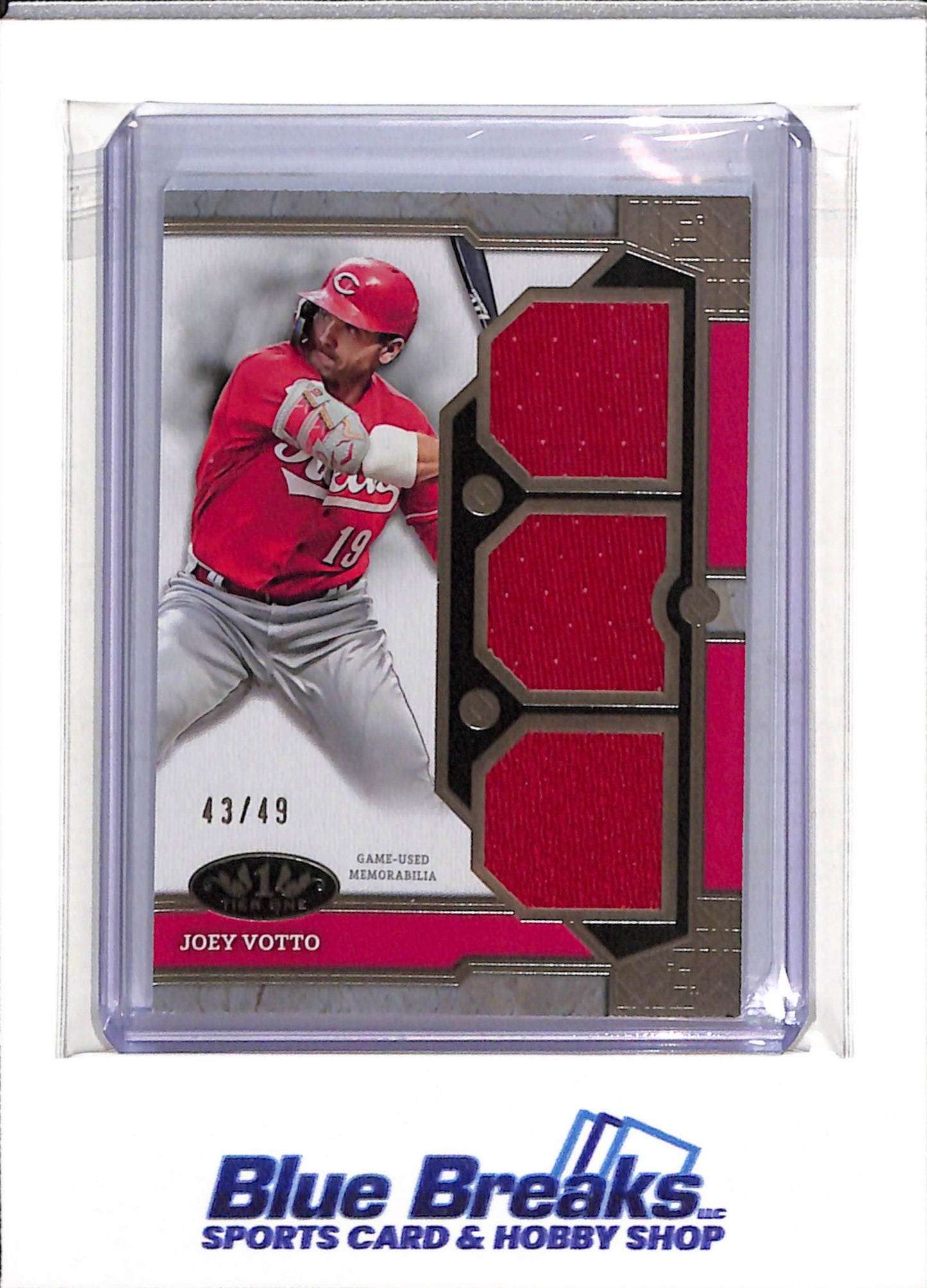 2024 Topps - Tier One - Relic - Joey Votto - 43/49 - #TIR-JVO - Baseball - Reds - drop