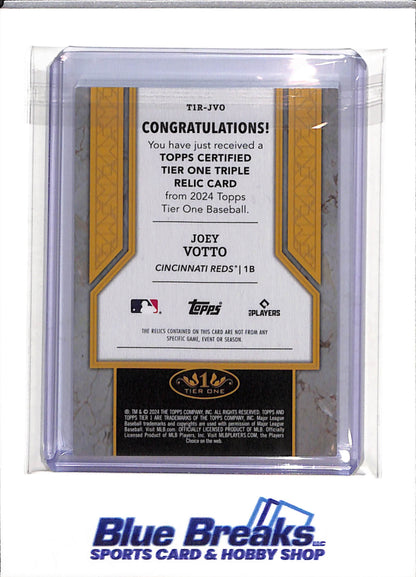 2024 Topps - Tier One - Relic - Joey Votto - 43/49 - #TIR-JVO - Baseball - Reds - drop