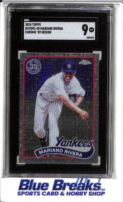2024 Topps - Chrome - '89 Design - Silver Refractor - Mariano Rivera - SGC9 - #2T89C-45 - Baseball - Yankees - drop